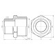 Ніпель редукційний Thermo Alliance Forte 3/4"х1/2" хром SF359H2015