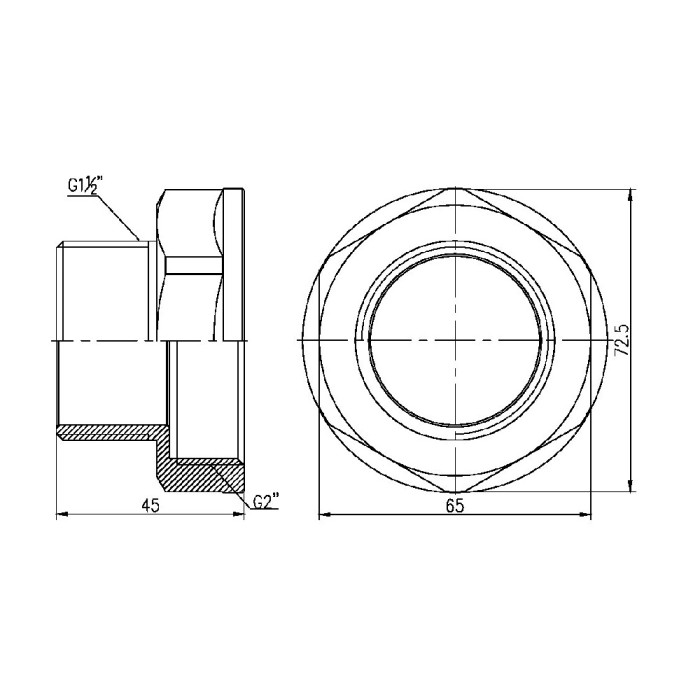 Перехід Thermo Alliance Forte 2"х1" 1/2 ВЗ SF3605040