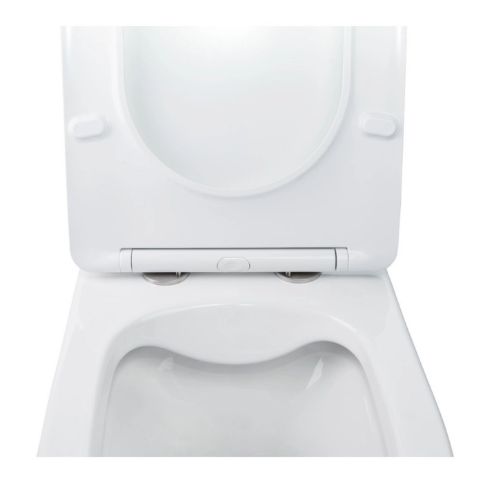 Готове рішення Qtap для ванної кімнати: підвісний унітаз Swan Rimless 520х360х320 + комплект інсталяції Nest 4 в 1 (лінійна клавіша White)