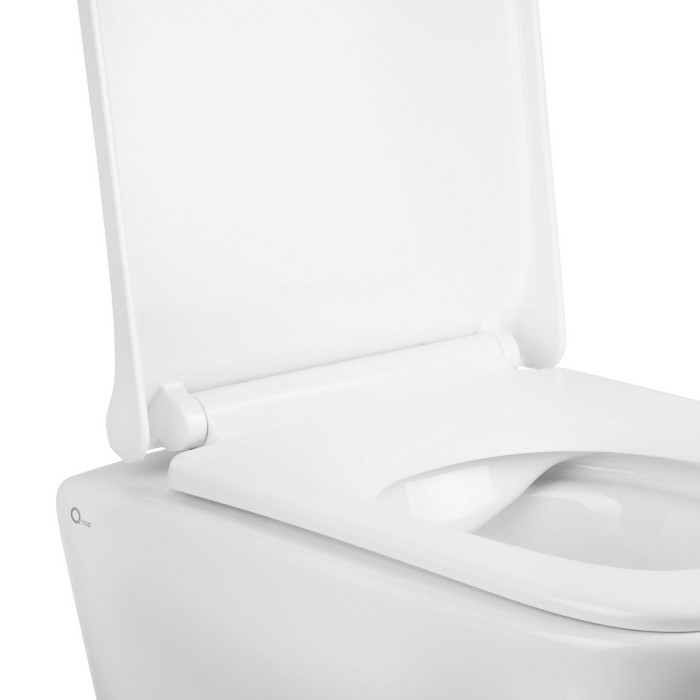 Готове рішення Qtap для ванної кімнати: підвісний унітаз Tern Rimless 490x340x350 + комплект інсталяції Nest 4 в 1 (квадратна клавіша Chrome)