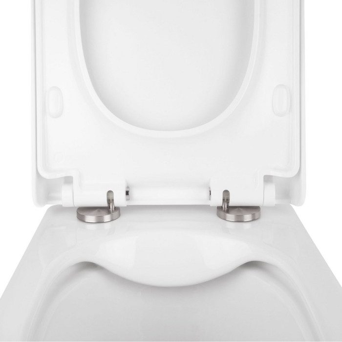 Готове рішення Qtap для ванної кімнати: підвісний унітаз Tern Rimless 490x340x350 + комплект інсталяції Nest 4 в 1 (квадратна клавіша Chrome)