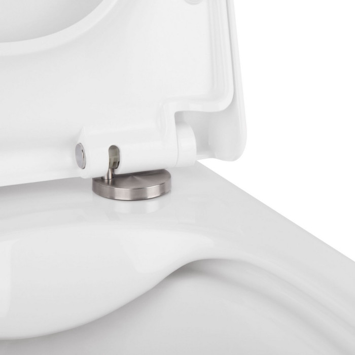 Готове рішення Qtap для ванної кімнати: підвісний унітаз Tern Rimless 490x340x350 + комплект інсталяції Nest 4 в 1 (квадратна клавіша Chrome)