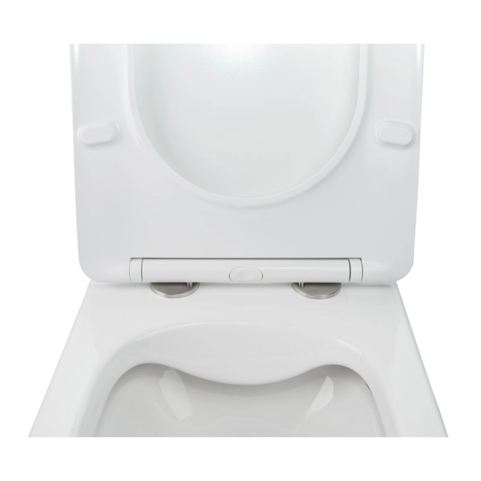 Готове рішення Qtap для ванної кімнати: підвісний унітаз Tern Rimless 490x340x350 + комплект інсталяції Nest 4 в 1 (кругла клавіша Chrome)