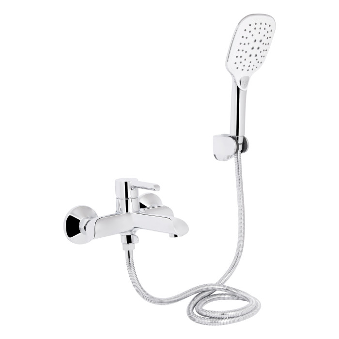 Змішувач для ванни Qtap Grand (з душовим гарнітуром) QTGRACRM006 Chrome