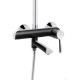 Душова система універсальна Qtap Grand на три споживачі (з виливом) QTGRABCR1004 Chrome/Black