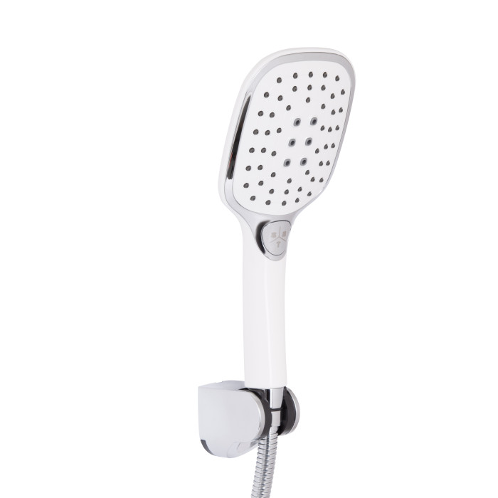 Змішувач для ванни Qtap Grand (з душовим гарнітуром) QTGRAWCR006 Chrome/White