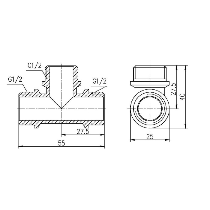 Трійник Thermo Alliance Forte 1/2" ЗЗ SF36715