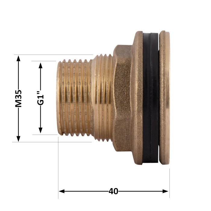 Врізка Thermo Alliance Standart 1" в бак SD40025