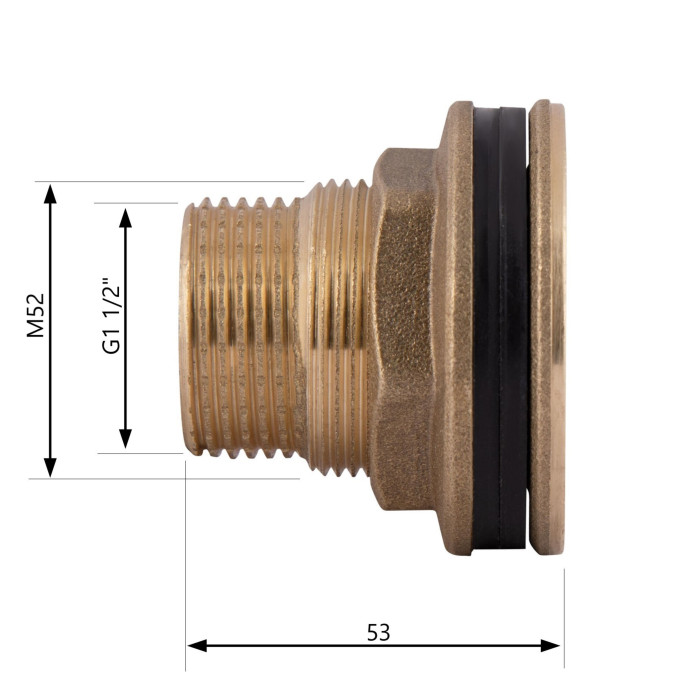 Врізка Thermo Alliance Standart 1 1/2" в бак SD40040