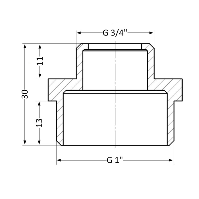 Ніпель Thermo Alliance Standart 1"х3/4" ЗР SD4082520