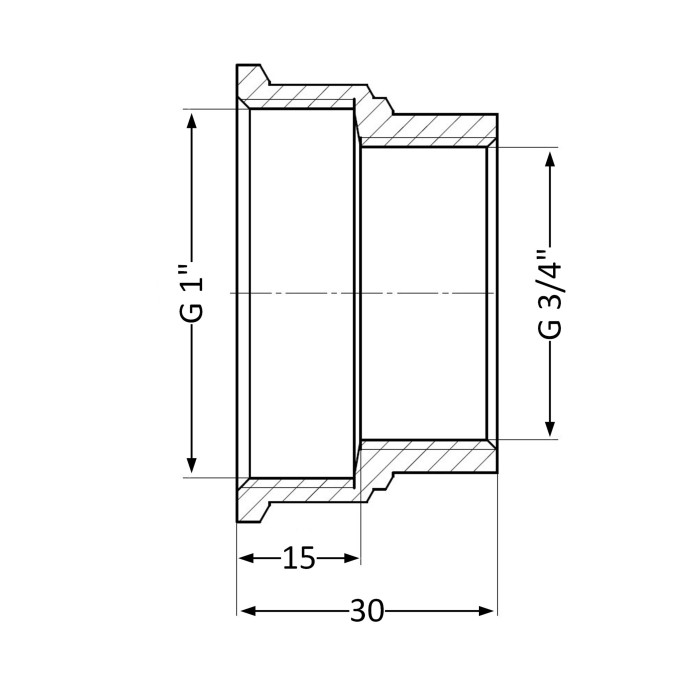 Муфта Thermo Alliance Standart 3/4"х1" ВР SD4052025