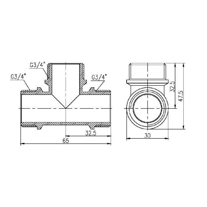 Трійник Thermo Alliance Forte 3/4" ЗЗ SF36720