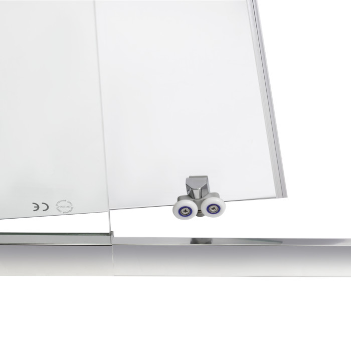 Душові двері в нішу Qtap Taurus CRM2013-14.C6 130-140x200 см, скло Clear 6 мм, покриття CalcLess