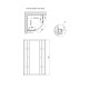 Душова кабіна Lidz Latwa SC80x80.SAT.MID.GR, скло тоноване 4 мм без піддона