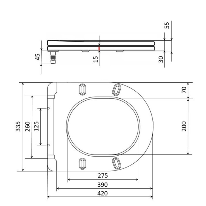 Сидіння для унітаза Qtap Presto з мікроліфтом Slim QT26991217AW