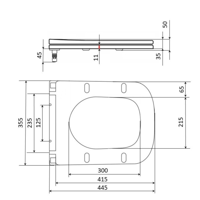 Сидіння для унітаза Qtap Kalao з мікроліфтом Slim QT08991213AW