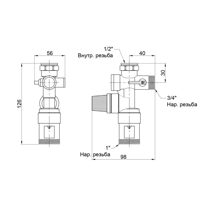 Група безпеки Thermo Alliance Forte для водонагрівача 3/4"х3/4" (1/2") SF396W202015