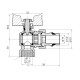Кран Американка Thermo Alliance Standart з антипротіканням кутовий 1/2 PN40 конус SD901NW15PN40