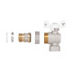 Кран Американка Thermo Alliance Standart з антипротіканням кутовий 1/2 PN40 конус SD901NW15PN40