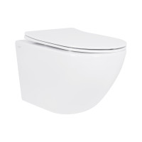 Унітаз підвісний Qtap Jay безободковий Ultra Quiet з сидінням Soft-close QT07335177W