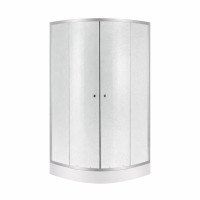 Душова кабіна Lidz Latwa SC80x80.SAT.LOW.FR, скло Frost 4 мм + Lidz Душовий піддон KAPIELKA ST80x80x15