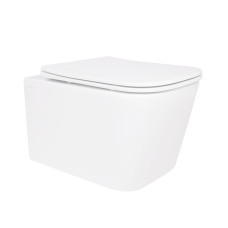 Унітаз підвісний Qtap Crow безобідковий з сідінням Soft-close QT05335171W