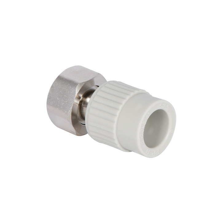 Муфта під Євроконус PPR із накидною гайкою Thermo Alliance 20х3/4" ВР з латунним штоком