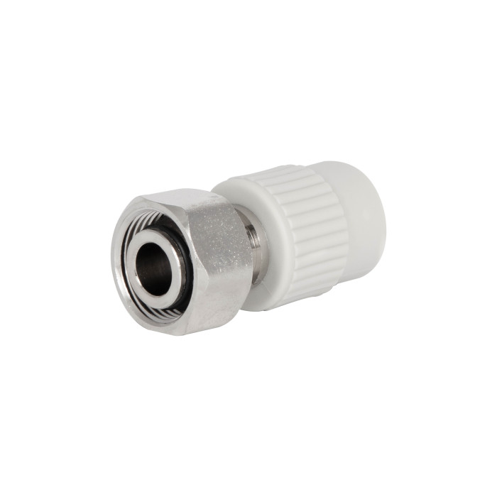 Муфта під Євроконус PPR із накидною гайкою Thermo Alliance 20х3/4" ВР з латунним штоком