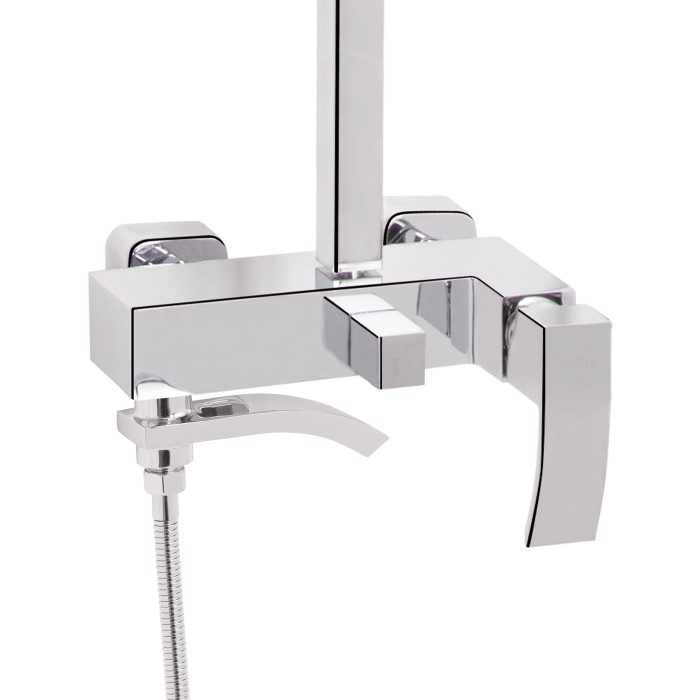 Душова система універсальна Qtap Swan Cascada на три споживачі (з виливом) QTSWA111CRM45566 Chrome