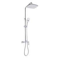 Душова система універсальна Qtap Gemini на три споживачі (з виливом) QTGEM111CRW45687 Chrome/White