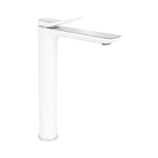 Змішувач для раковини Qtap Presto високий QTPRE269CRW45577 Chrome/White