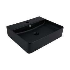 Раковина Qtap Nando LT 500х420х130 Matt black QT12116146AMB