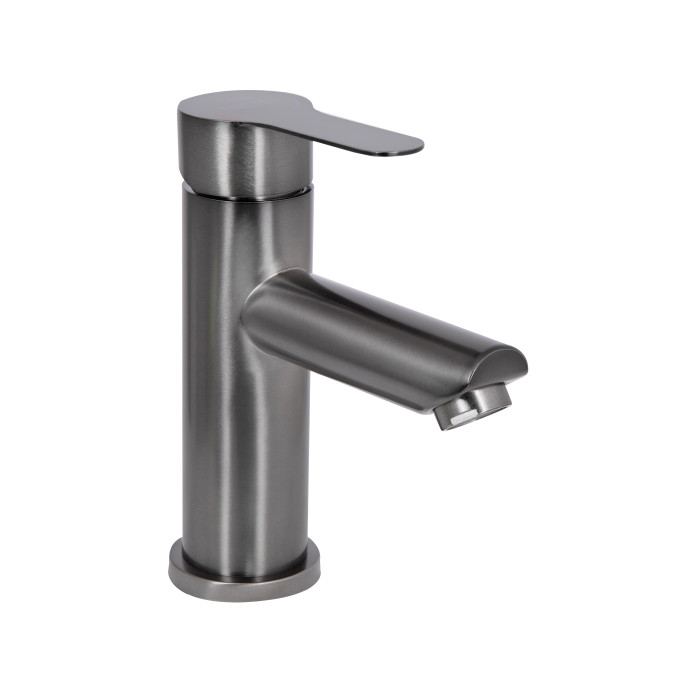 Змішувач для раковини Brinex Pure 001F низький  Graphite BRIPUR001FGRP