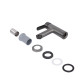 Змішувач для раковини Brinex Pure 001F низький  Graphite BRIPUR001FGRP
