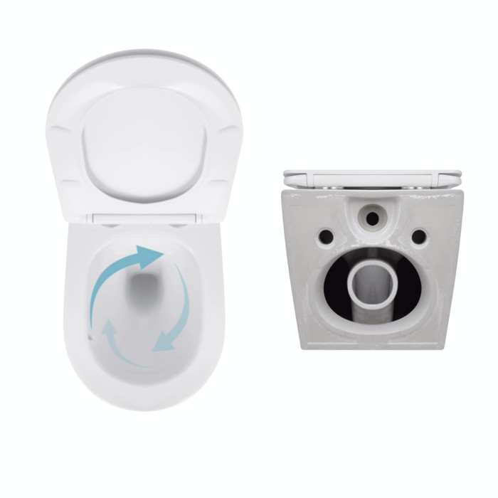Акційний набір: Унітаз підвісний Jay Ultra Quiet QT07335177W 485х360х320 + Tern Ultra Quiet QT17332303ASW 490x365x325