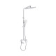 Душова система універсальна Qtap Swan Cascada на три споживачі (з виливом) QTSWA111CRW45570 Chrome/White