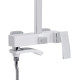 Душова система універсальна Qtap Swan Cascada на три споживачі (з виливом) QTSWA111CRW45570 Chrome/White
