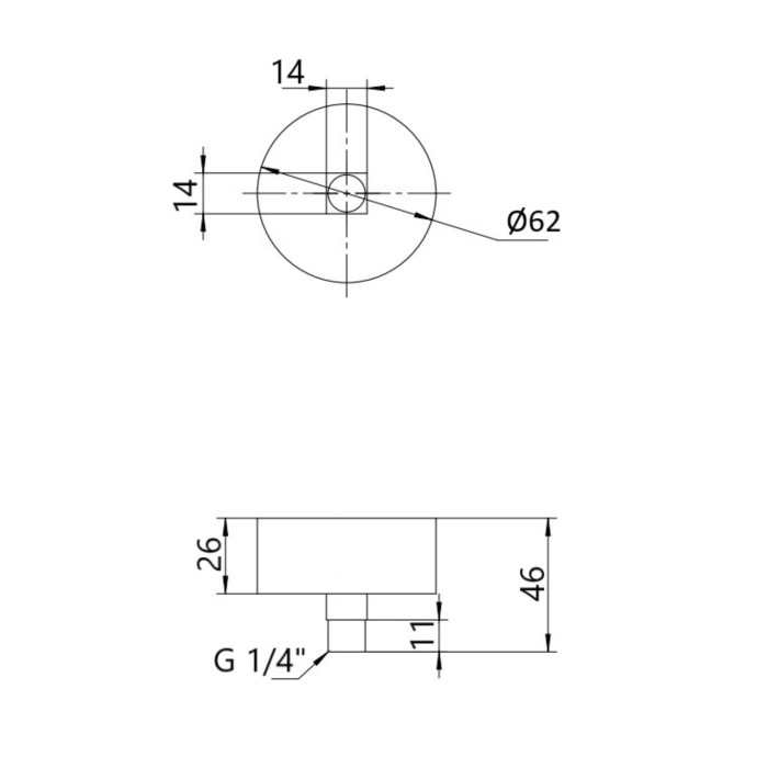 Манометр із гліцерином Thermo Alliancе Forte 10 бар, 1/4"З, нижнє підключення TAF170G10B