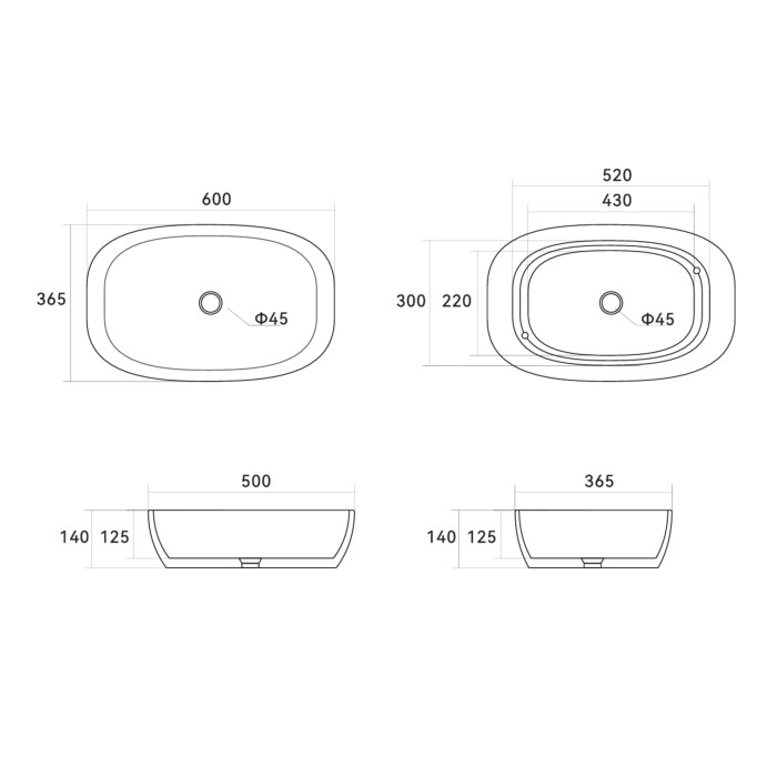 Раковина-чаша Qtap Cardinal 600х380х140 мм White QT04116257W