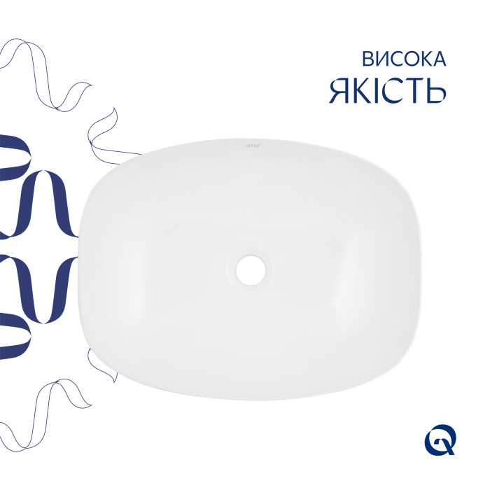 Раковина-чаша Qtap Cardinal 600х380х140 мм White QT04116257W