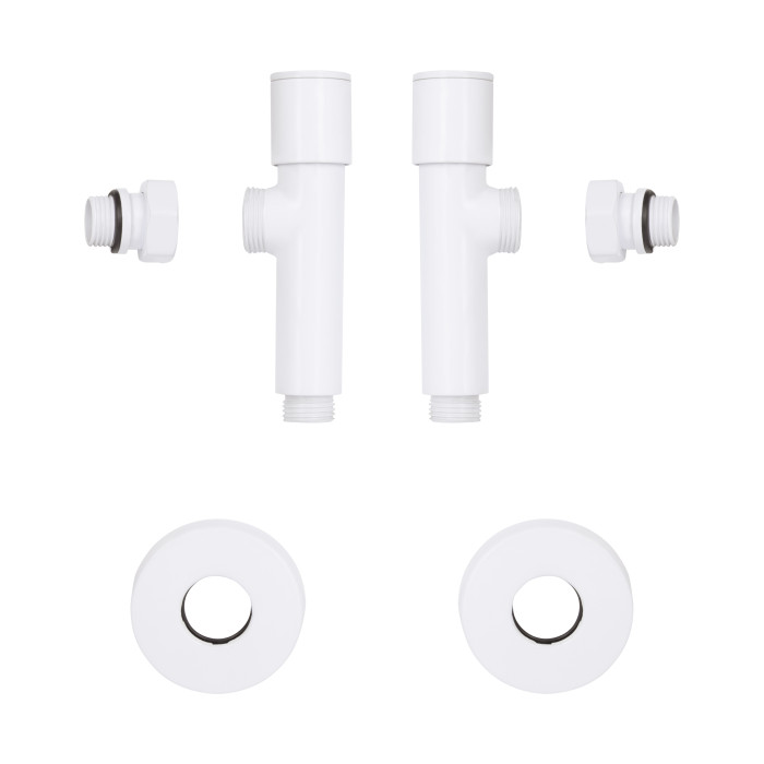 Комплект кранів Thermo Alliance Standart 1/2" З для рушникосушарки кутовий білий SF395W15W