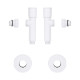 Комплект кранів Thermo Alliance Standart 1/2" З для рушникосушарки кутовий білий SF395W15W