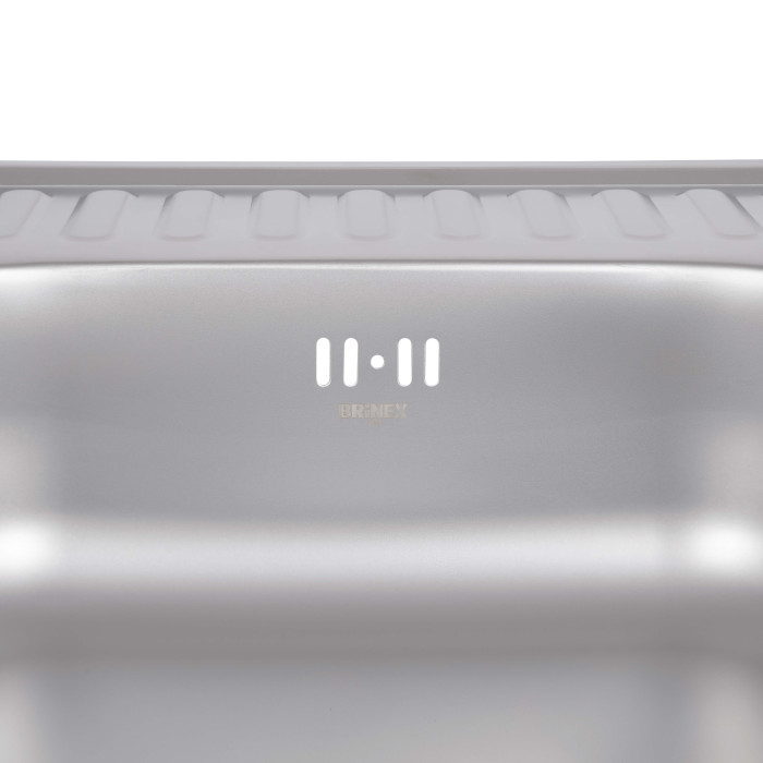 Кухонна мийка Brinex 6060-L 0,6 мм Satin (BRIN6060LSAT06)