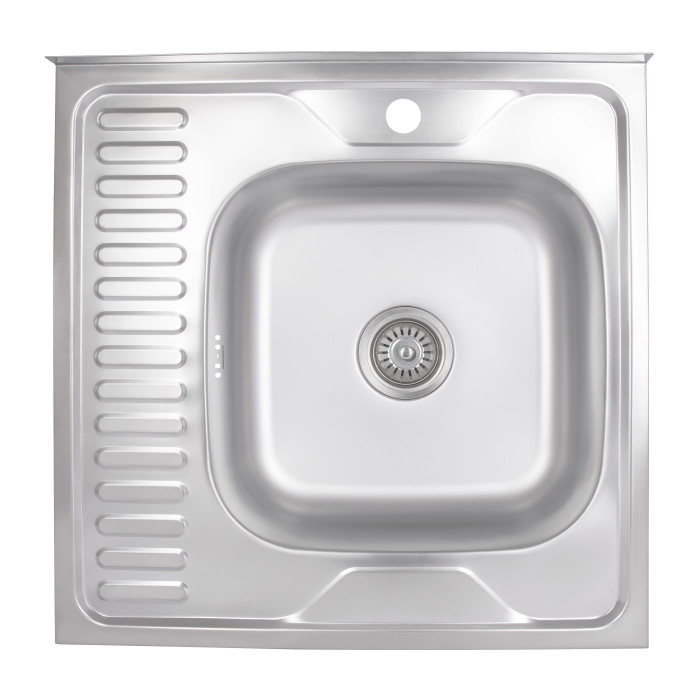 Кухонна мийка Brinex 6060-R 0,6 мм Satin (BRIN6060RSAT06)