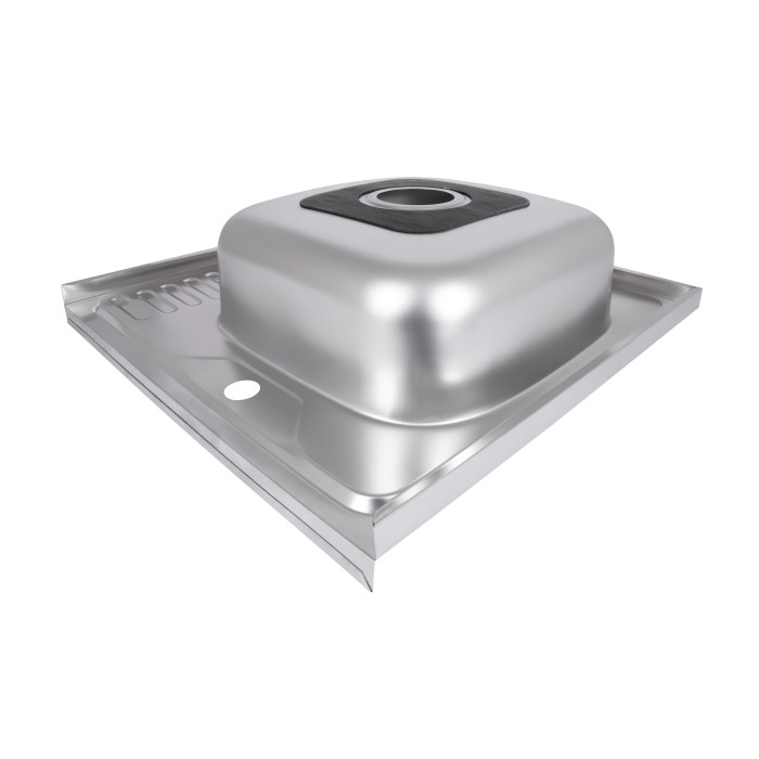 Кухонна мийка Brinex 6060-R 0,6 мм Satin (BRIN6060RSAT06)
