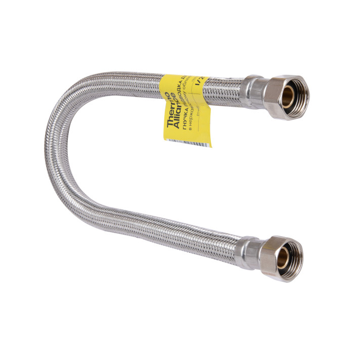 Шланг для води Thermo Alliance Forte D10 (посилений) 50 см, нерж. оплетення 1/2"x1/2" ВВ TAF384W50