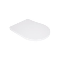 Сидіння для унітаза підлогового (Grand) 560×363×30 мм, White, з мікроліфтом, Slim Duroplast, Quick Release QT26228301W3 Qtap