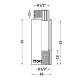 Подовжувач хромований Thermo Alliance Forte 1/2"ВЗ, L=15 мм TAF1301515