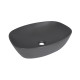 Раковина накладна Qtap Robin 500х380х140 мм, Anthracite, прямокутна, з донним клапаном QT04116302AN