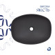 Раковина накладна Qtap Robin 500х380х140 мм, Anthracite, прямокутна, з донним клапаном QT04116302AN